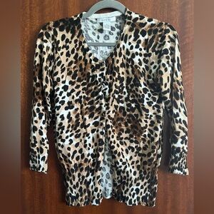 Animal Print Cardigan